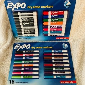 Assorted Expo Dry Erase Markers Low Odor